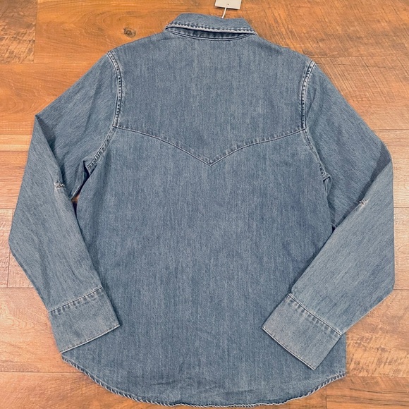 NWT! DEAR JOHN STAR DENIM BUTTON FRONT SHIRT WESTERN SIZE SMALL NEW! - Picture 11 of 12